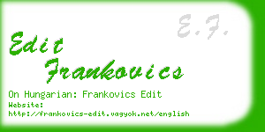 edit frankovics business card
